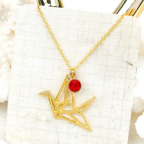 Jewelry - Exceptional Gold Plated Red Charm Beauty Necklace